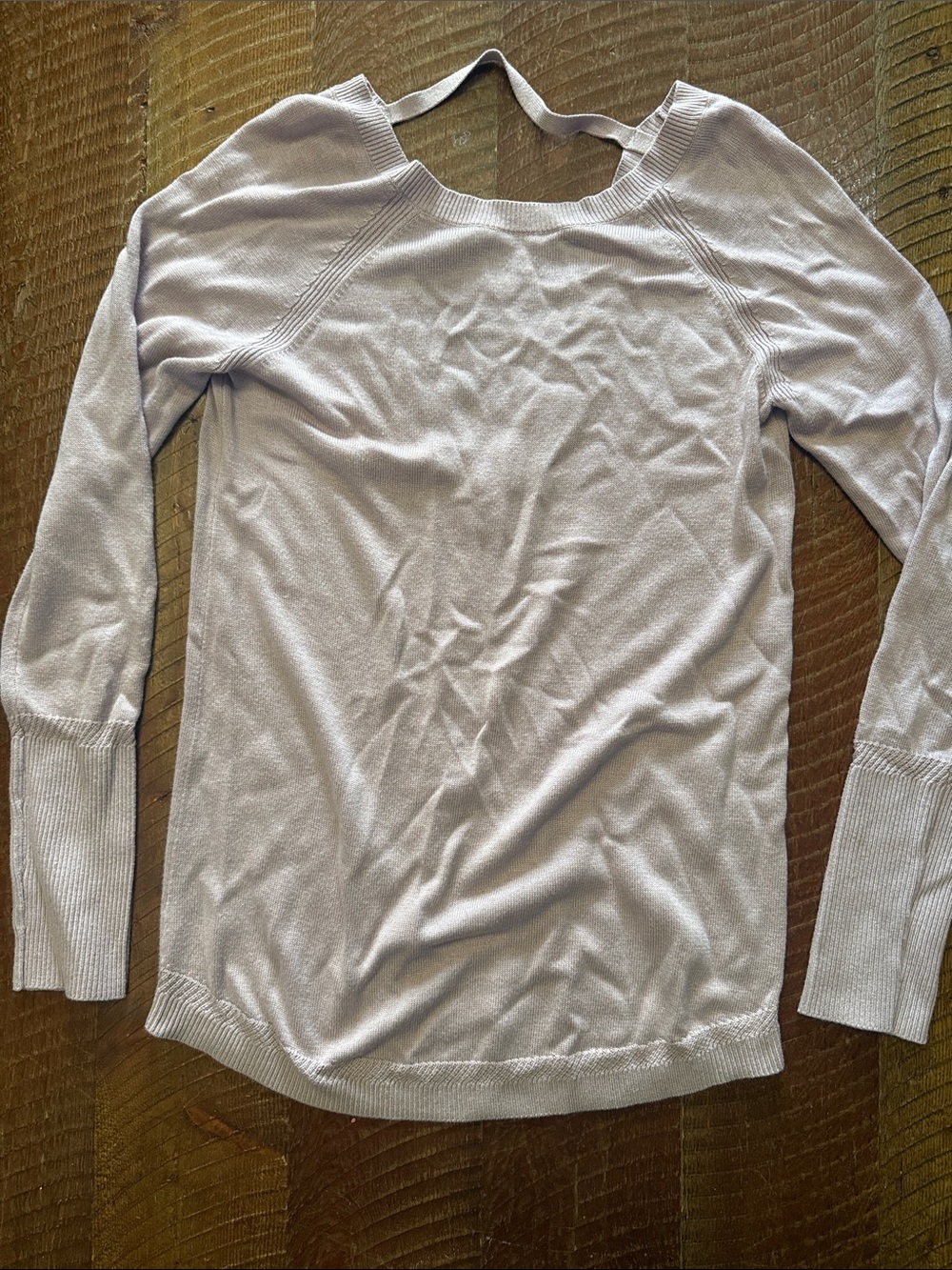 lululemon athletica Light Lavender Long Sleeve Scoop-Neck Top